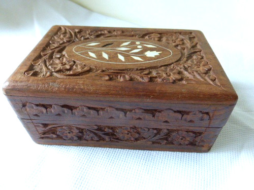 Alte vintage holzschatulle - vintage,