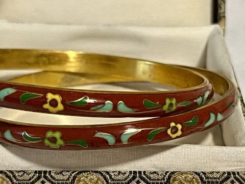 Zwei antik armreifen cloisonne - zwei,