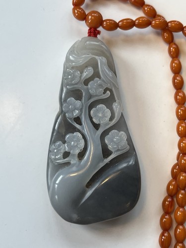 Graue jade kette - graue,