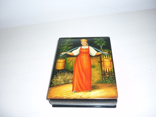 Lack schatulle mit deckel holz - lack,