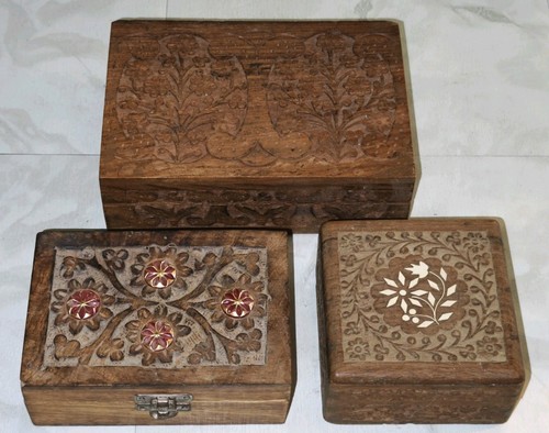 Vintage holz box schmuck - vintage,