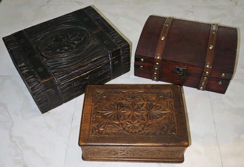 Vintage holz box schmuck - x,